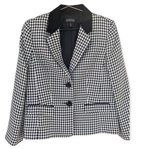KASPER Black and White Checkered Jacket- Size 10P